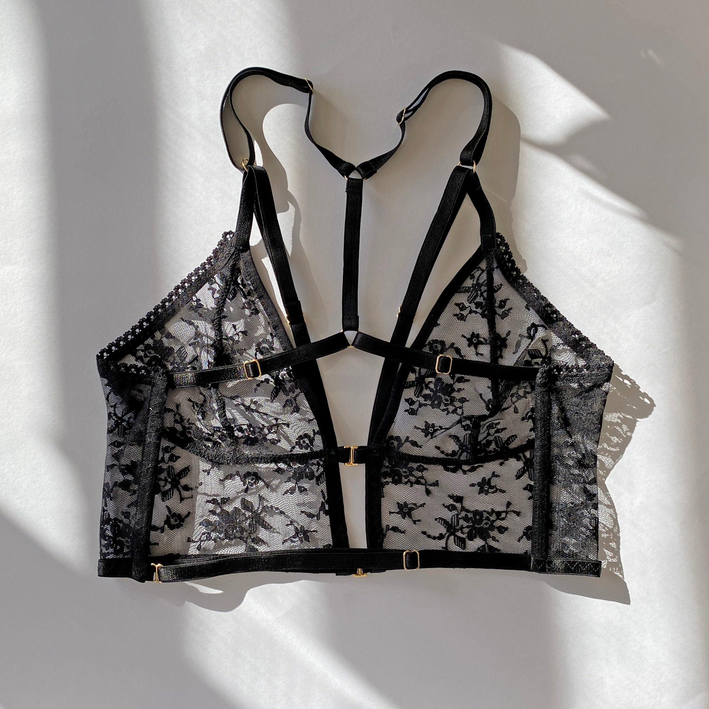 BRALETTE ARNÉS ENCAJE NEGRO