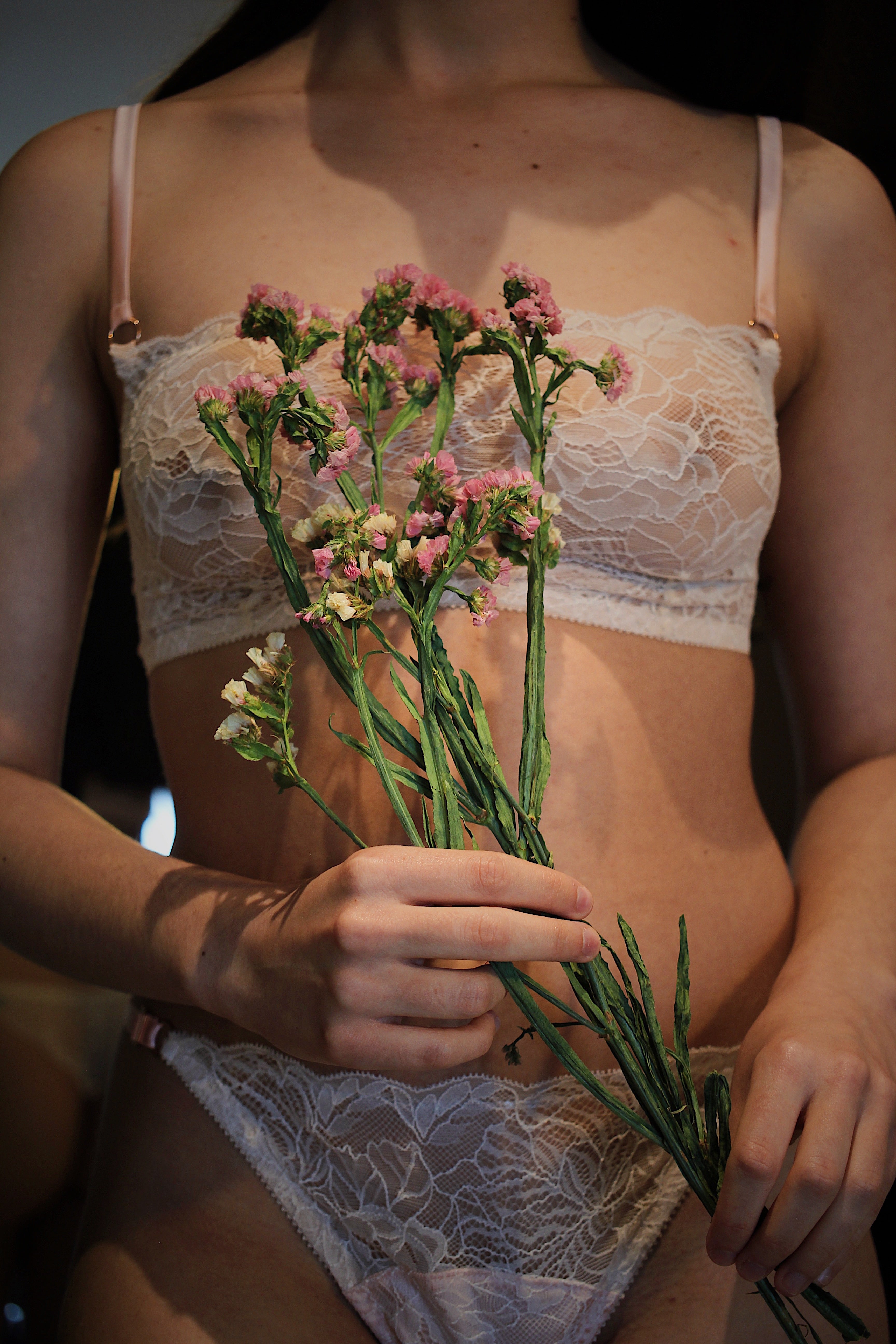 pink bandeau bralette 